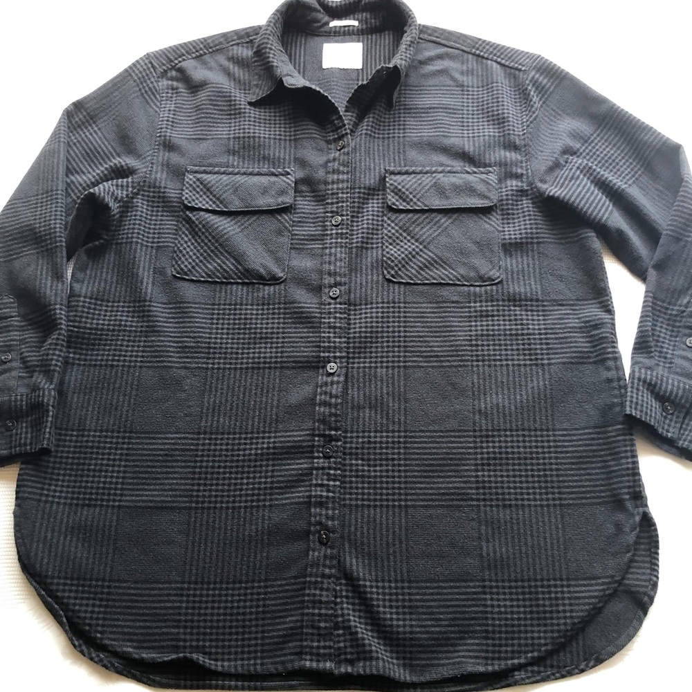 Abercrombie & Fitch Soft A&F Collection Flannel Gray/Black Shirt Men’s Size L